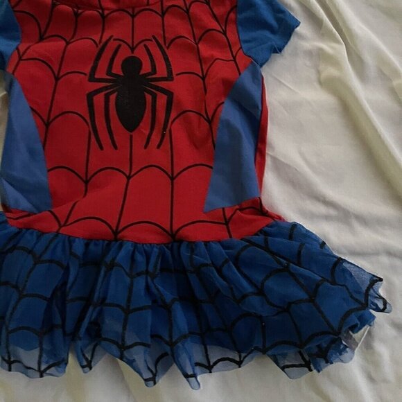 Spider-Man Spider girl- Girls Vtg Marvel Costume Halloween Dress Girls Sz 6 - Picture 3 of 11